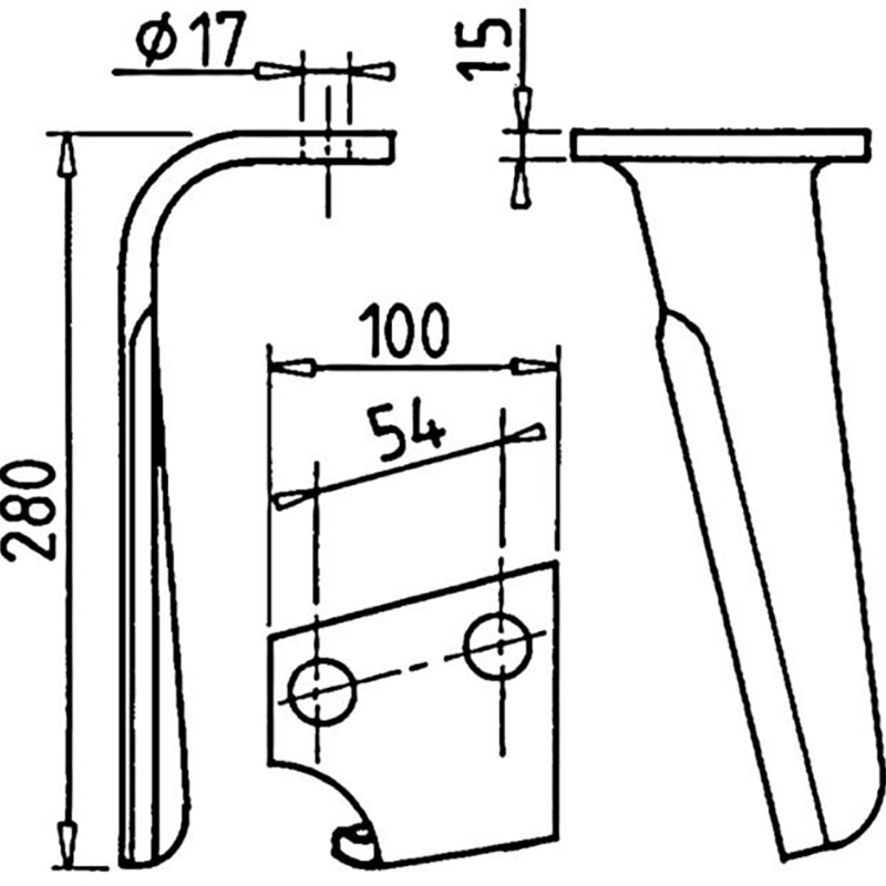 Kreiseleggenzinken Rechts 100X15 Perugi