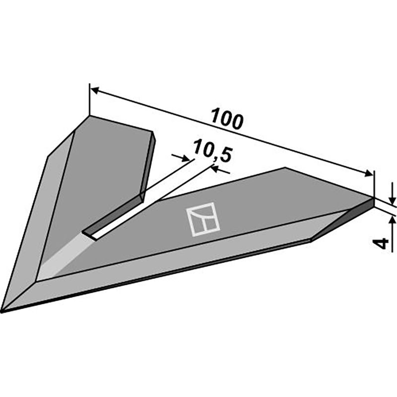 Landwirtschaft Bodenbearbeitung Grubber Schare & Leitbleche Hackschar 100mm Steketee Grubber Schare & Leitbleche Hackschar 100mm Steketee