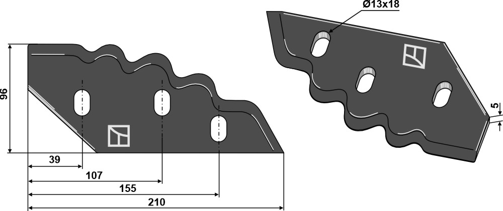 Futtermischwagenmesser, rechts
