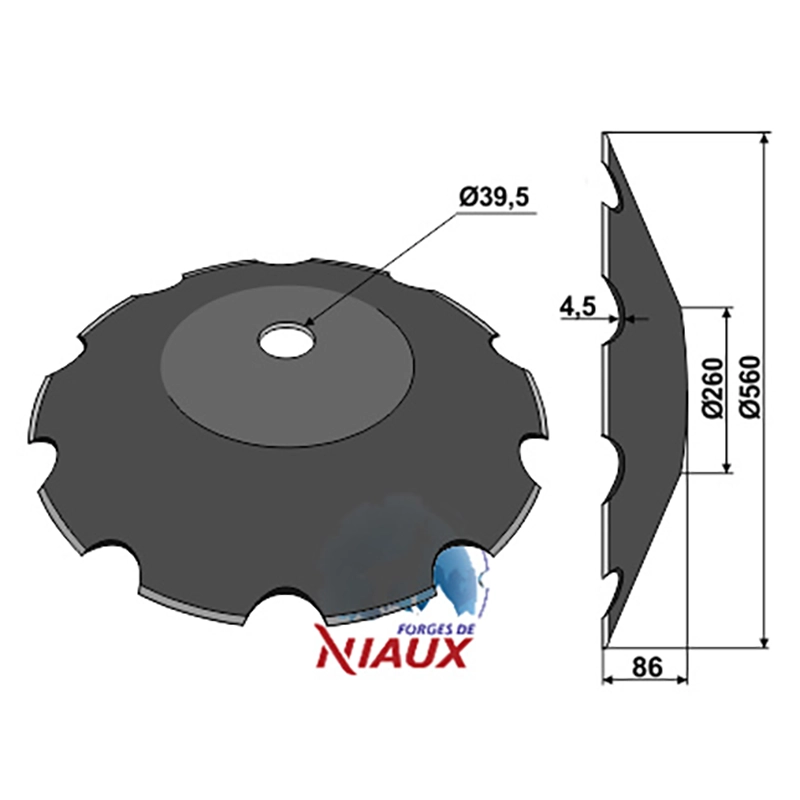 Landwirtschaft Bodenbearbeitung Scheibeneggen Scheibe gezackt John Deere