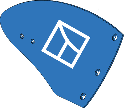 44.0076 Pflugteil Streichblech-Hinterteil HW240R - rechts passend für Frost