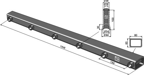 Zinkenträgerrohr 1010mm