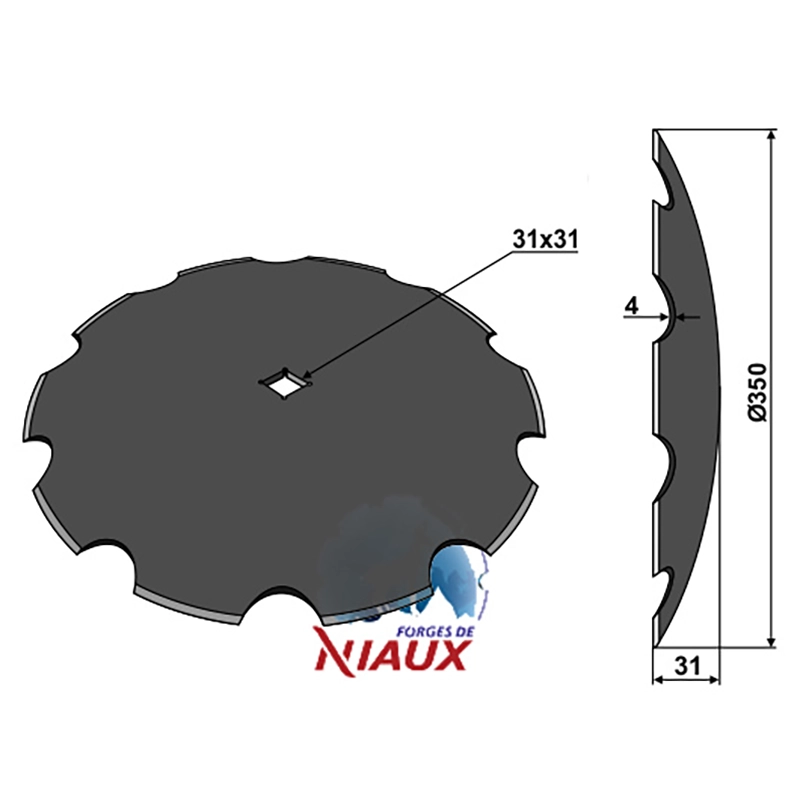 Landwirtschaft Bodenbearbeitung Scheibeneggen Scheibe gezackt Niaux Landwirtschaft Bodenbearbeitung Scheibeneggen Scheibe gezackt Niaux