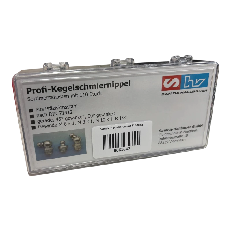 Schmiernippelsortiment 110-teilig
