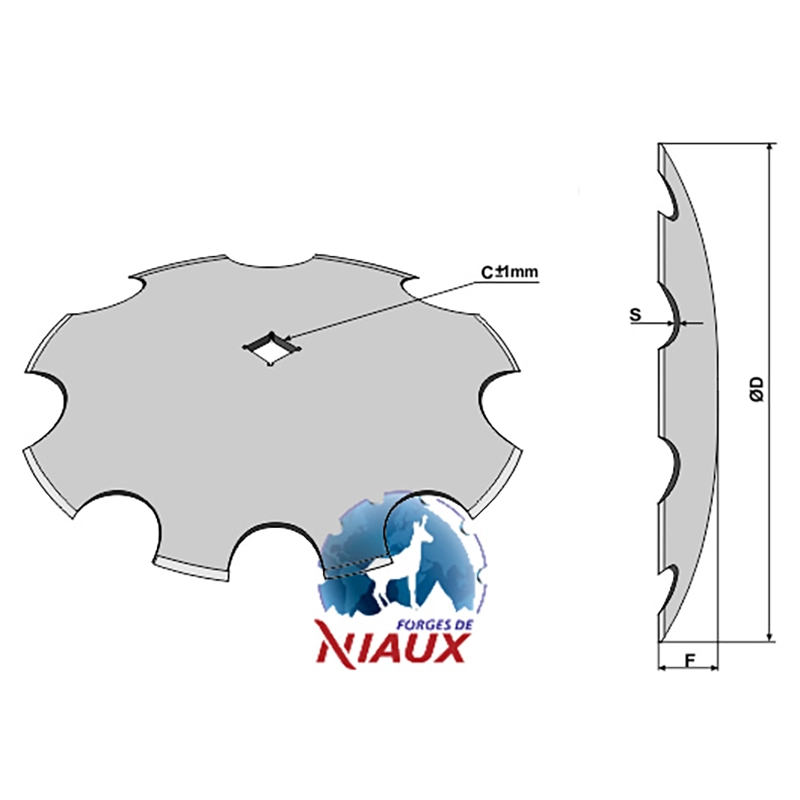 Landwirtschaft Bodenbearbeitung Scheibeneggen Scheibe gezackt Niaux Landwirtschaft Bodenbearbeitung Scheibeneggen Scheibe gezackt Niaux