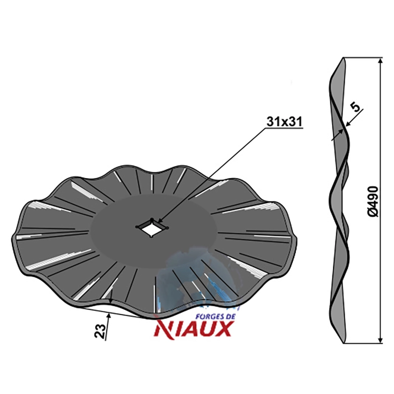 Landwirtschaft Bodenbearbeitung Scheibeneggen Scheibe gewellt Niaux Landwirtschaft Bodenbearbeitung Scheibeneggen Scheibe gewellt Niaux