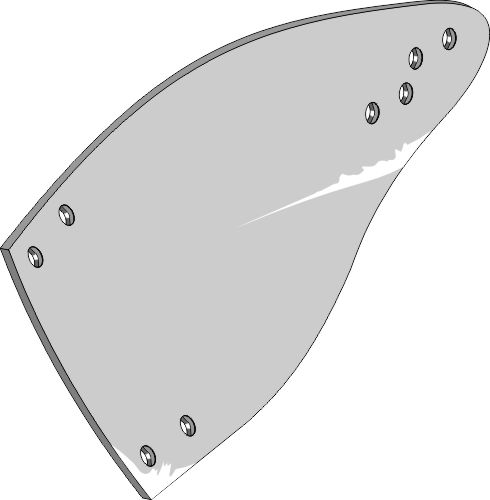 36.0072 Pflugteil Streichblech-Hinterteil - links (96085 - 41659608509) passend für Överum