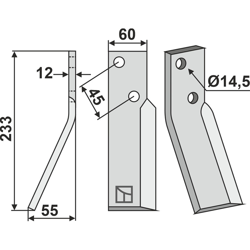 Falc Rotorzinken, linke Ausführung IHOF FAL-07L