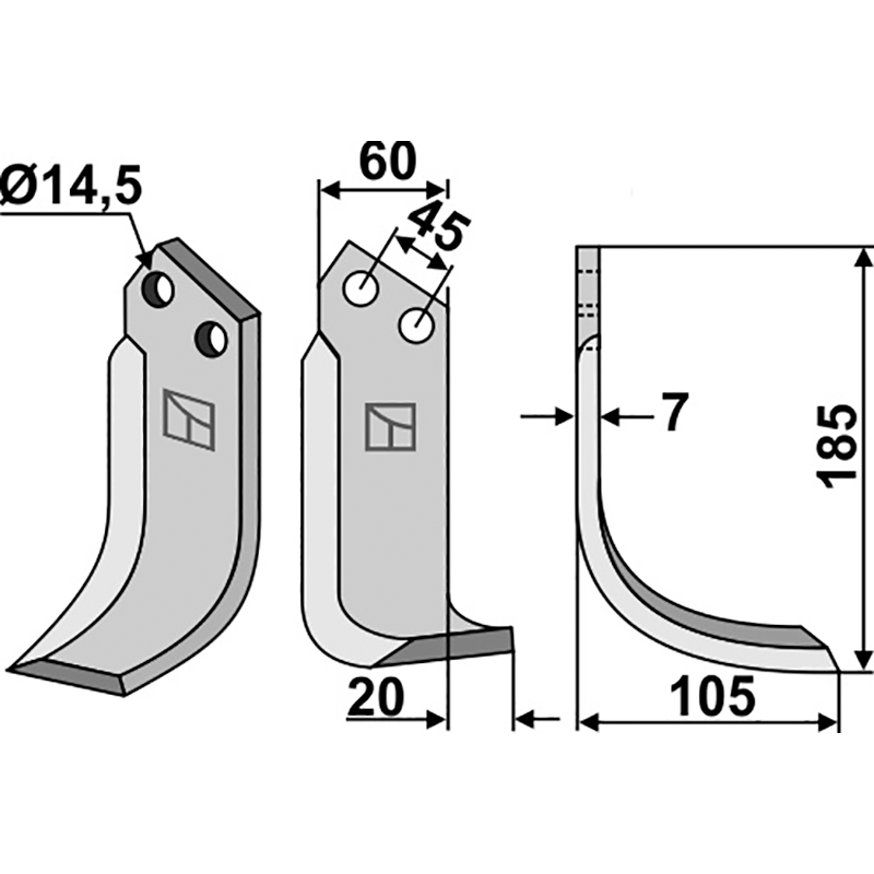 Maletti 1300 077 Fräsmesser, rechte Ausführung IHOF MAL-08R