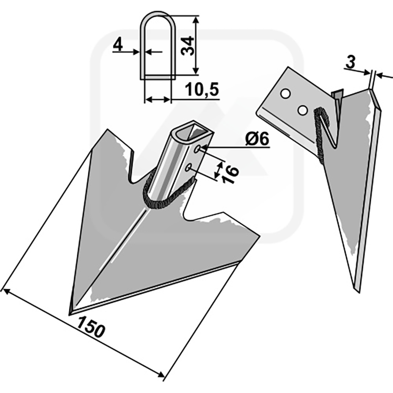 Landwirtschaft Bodenbearbeitung Grubber Schare & Leitbleche Gänsefussschar Hatzenbichler