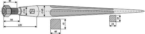 Frontladerzinken 1250mm