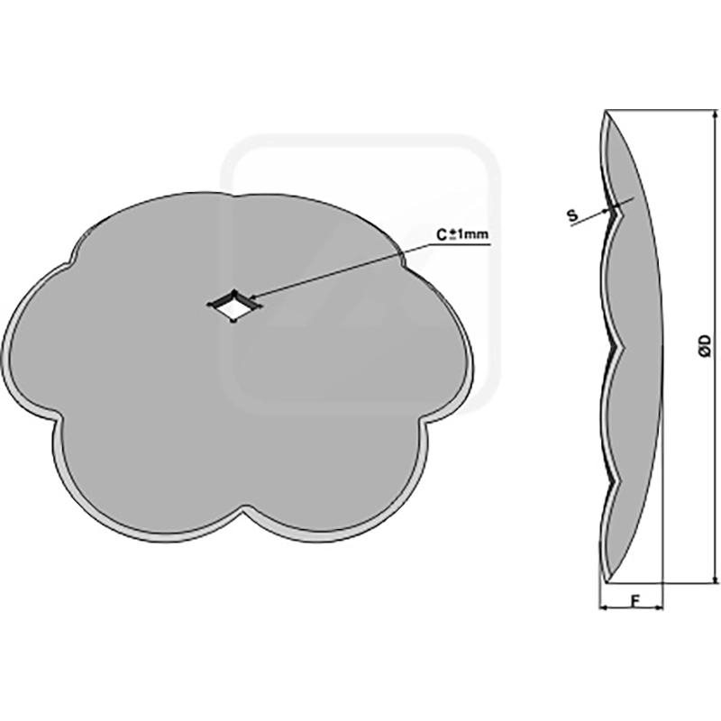Landwirtschaft Bodenbearbeitung Scheibeneggen Kleeblattscheibe gezackt Niaux Landwirtschaft Bodenbearbeitung Scheibeneggen Kleeblattscheibe gezackt Niaux