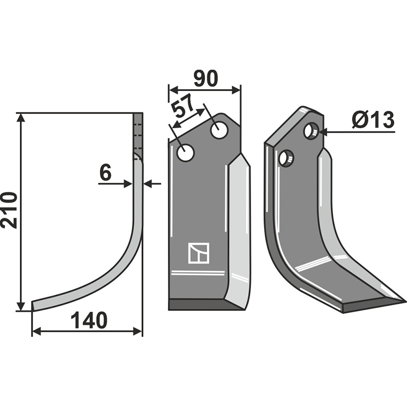 Howard 9948 Fräsmesser, linke Ausführung IHOF HOW-16L