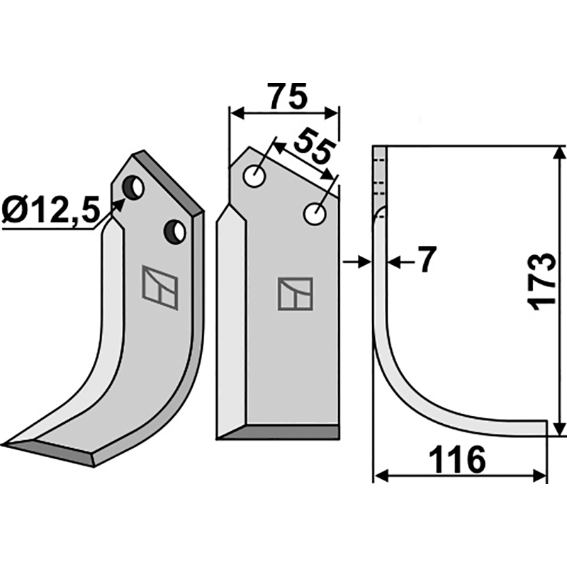 NAR-04R Fräsmesser, rechte Ausführung Nardi 5C5012 Fräsmesser, rechte Ausführung IHOF NAR-04R