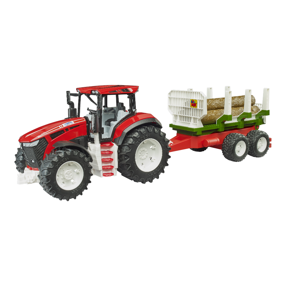Bruder ROADMAX Traktor mit Rückeanhänger und 3 Baumstämmen Bruder ROADMAX Traktor mit Rückeanhänger und 3 Baumstämmen - Cover Image