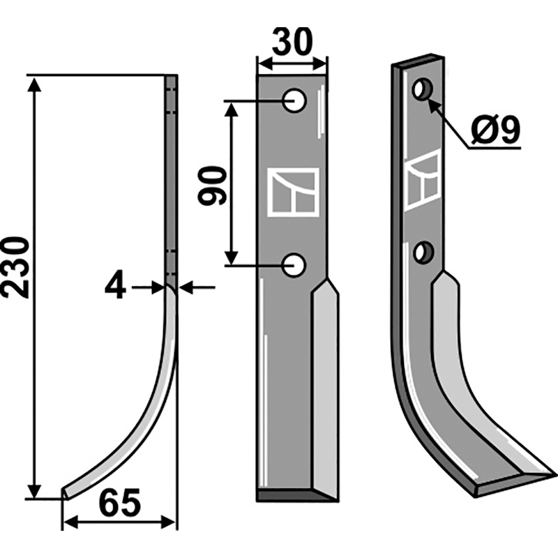 Honda F50/65 Fräsmesser, linke Ausführung IHOF HON-10L