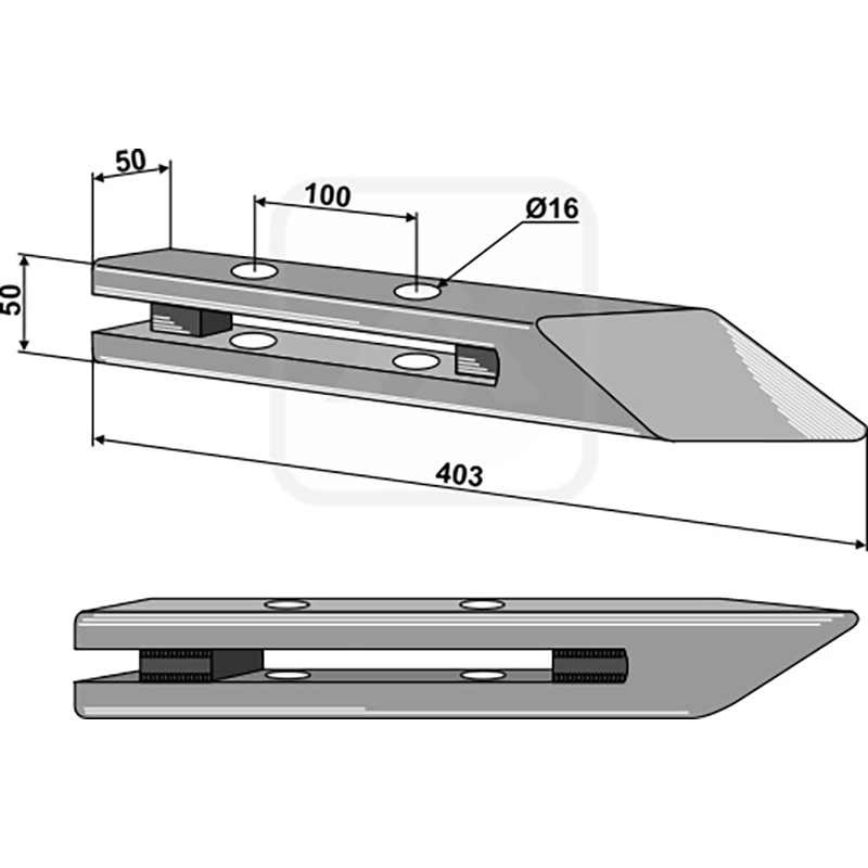 Landwirtschaft Bodenbearbeitung Grubber Schare & Leitbleche Bison-Scharspitze - Linke Ausführung Landwirtschaft Bodenbearbeitung Grubber Schare & Leitbleche Bison-Scharspitze - Linke Ausführung