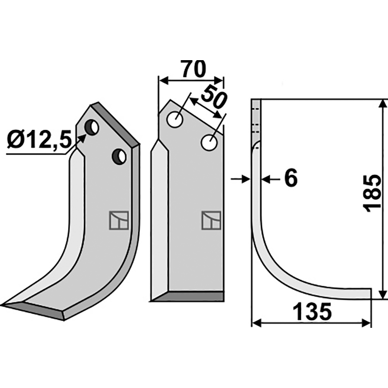 CEL-01R Fräsmesser, rechte Ausführung Celli 522505 Fräsmesser, rechte Ausführung IHOF CEL-01R