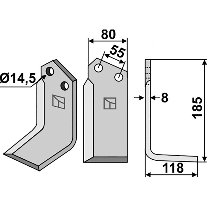 SIM-02R Fräsmesser, rechte Ausführung Sicma (Miglianico) 4814516 Fräsmesser, rechte Ausführung IHOF SIM-02R