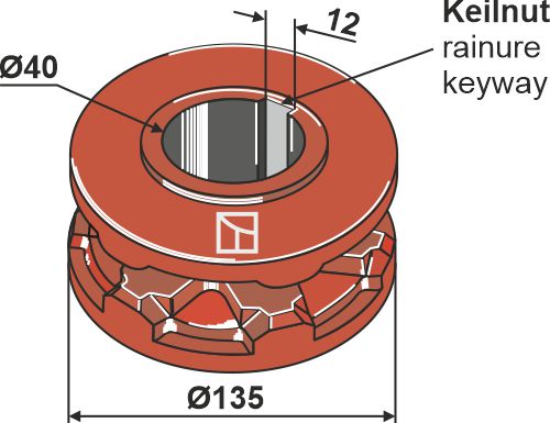 Nusskettenrad Ø135 |69-6-152 Industriehof Scherenbostel | Nusskettenrad Ø135 (69-6-152)