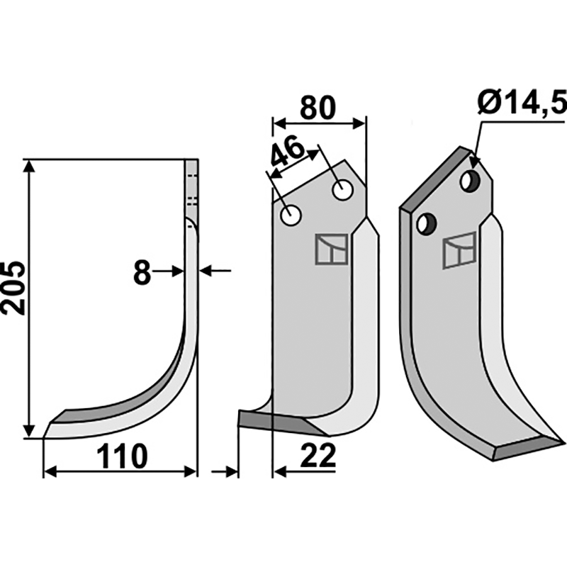 Breviglieri|Dondi|Maletti 30329S|0500 078 Fräsmesser, linke Ausführung IHOF MAL-01L