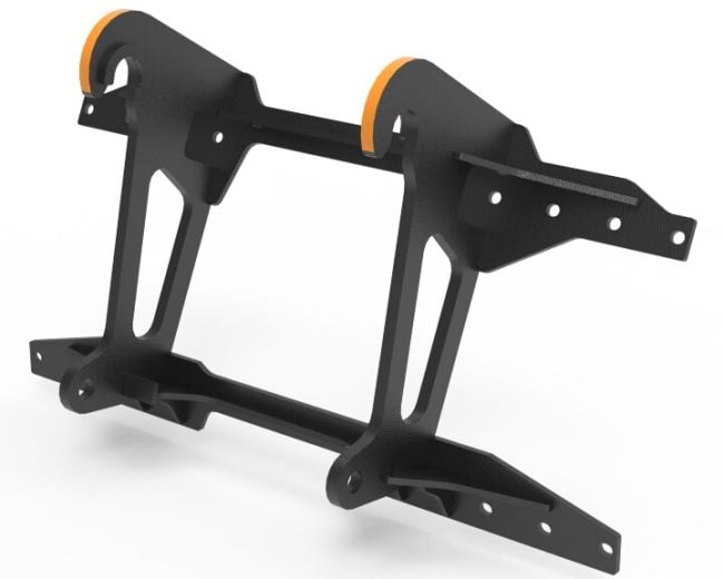 Quicke BoH Hakensatz M16 L JCB TC: Anschraubhaken für Anbaugeräte mit M16-Schnittstelle. Art.-Nr. 11256387Q.