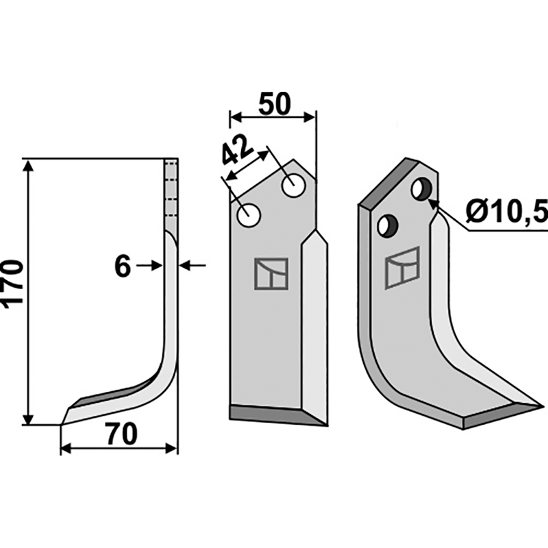NIB-07L Fräsmesser, linke Ausführung Nibbi Bruno K4303240 Fräsmesser, linke Ausführung IHOF NIB-07L