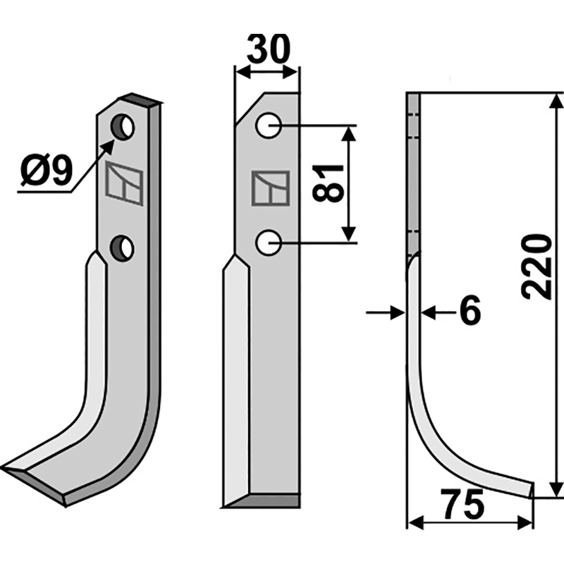 Bertolini 671013 Fräsmesser, rechte Ausführung IHOF BER-11R