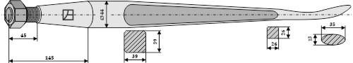 Löffelzinken 1100mm