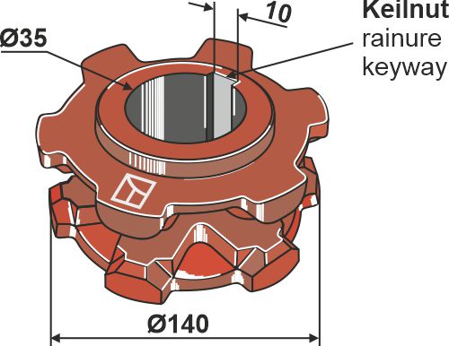 Nusskettenrad Ø140 |69-6-951 Industriehof Scherenbostel | Nusskettenrad Ø140 (69-6-951)