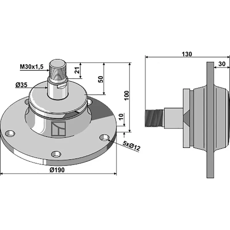 Landwirtschaft Bodenbearbeitung Scheibeneggen Zubehör Lager - rechts Gewinde Landwirtschaft Bodenbearbeitung Scheibeneggen Zubehör Lager - rechts Gewinde