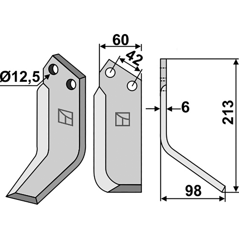 Nibbi Bruno G119 Fräsmesser, rechte Ausführung IHOF NIB-06R