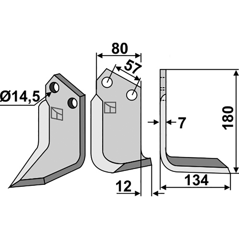CEL-08R Fräsmesser, rechte Ausführung Celli 422512 Fräsmesser, rechte Ausführung IHOF CEL-08R
