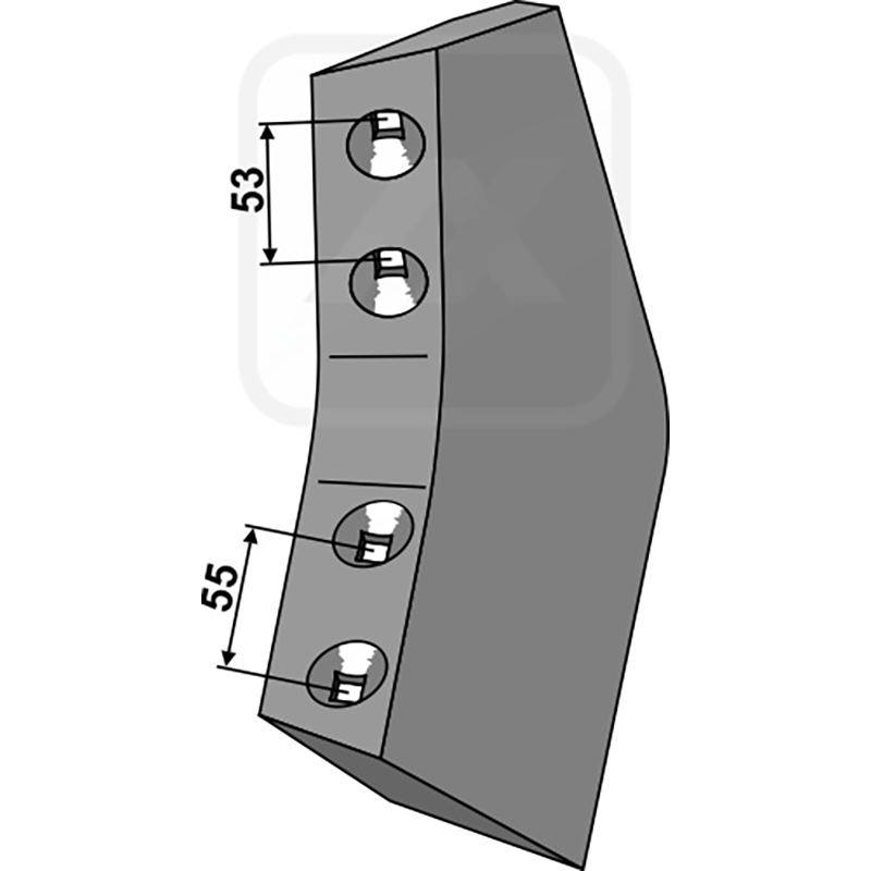 Landwirtschaft Bodenbearbeitung Grubber Schare & Leitbleche Scharmesser lang - rechts Landwirtschaft Bodenbearbeitung Grubber Schare & Leitbleche Scharmesser lang - rechts