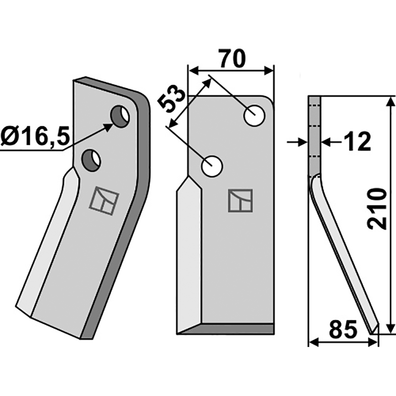 Massano Rotorzinken, rechte Ausführung IHOF MSA-04R