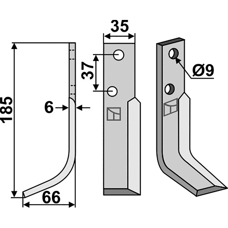 Nibbi Bruno EN.T519 Fräsmesser, linke Ausführung IHOF NIB-03L