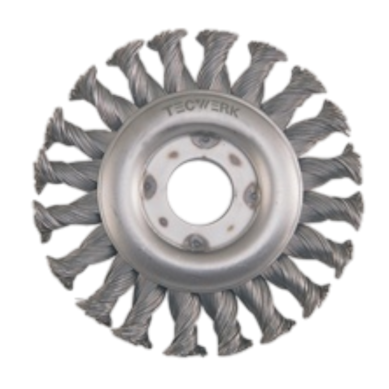TECWERK Stahl Rundbürste Ø125mm, 13mm Borsten TECWERK Stahl Rundbürste Ø125mm, 13mm Borsten