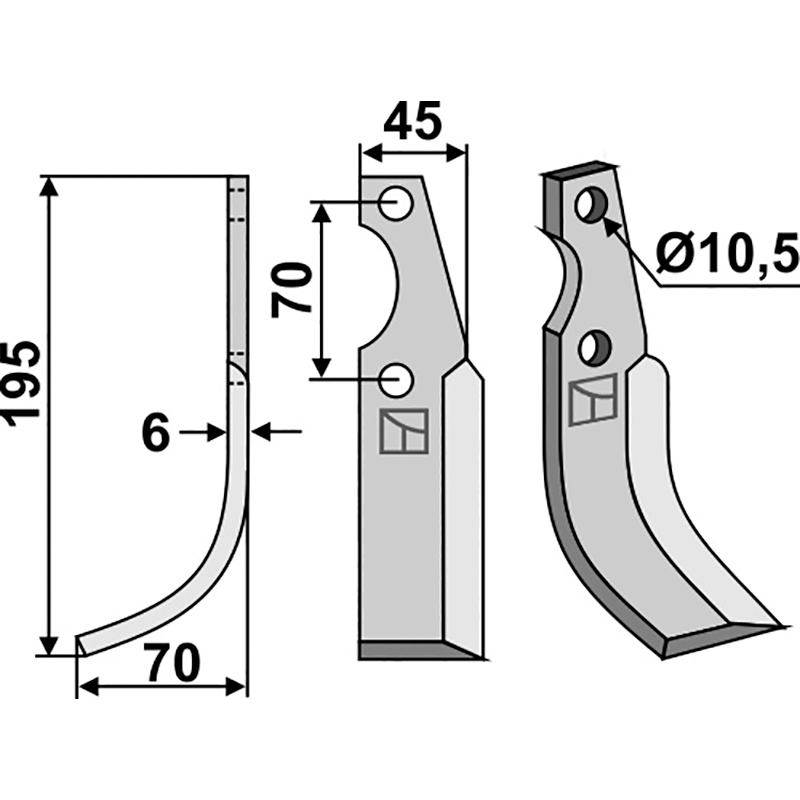 S.E.P. 115/210399 Fräsmesser, linke Ausführung IHOF SEP-04L
