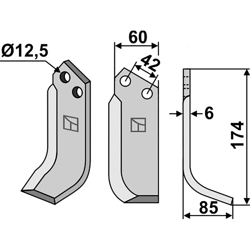 PAS-05R Fräsmesser, rechte Ausführung M.E.A.A.T.|Mearelli|Pasquali N.F. 592/598 Fräsmesser, rechte Ausführung IHOF PAS-05R