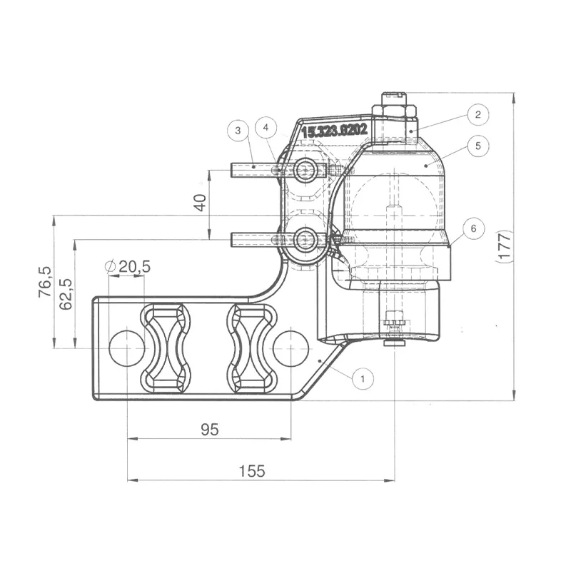Zwangslenker-Aufnahme Scharmueller 00520522 beidseitig 