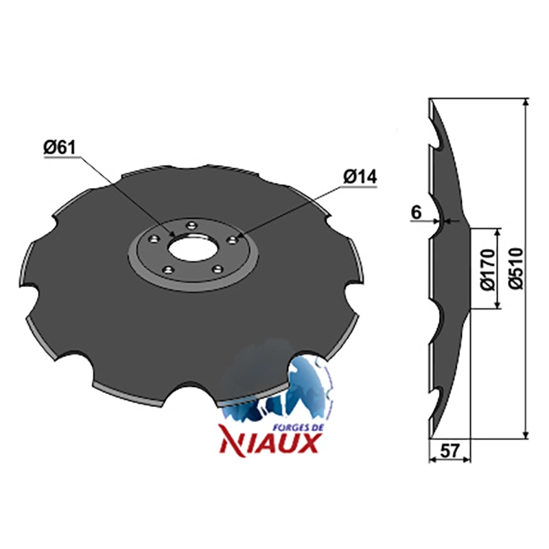 Landwirtschaft Bodenbearbeitung Scheibeneggen Scheibe mit flachem Ansatz gezackt Simba|Great Plains|Niaux Landwirtschaft Bodenbearbeitung Scheibeneggen Scheibe mit flachem Ansatz gezackt Simba|Great Plains|Niaux