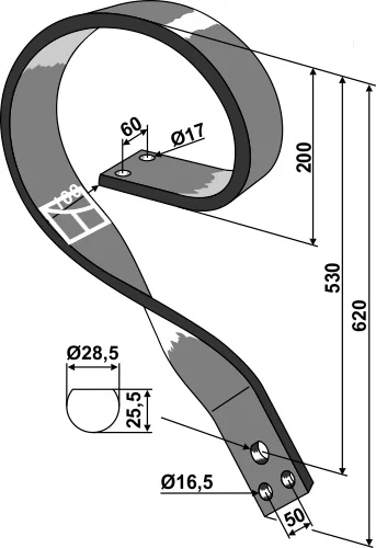 Federzinken für Kurzscheibeneggen