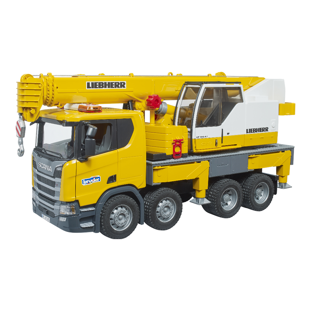 Bruder Scania Super 560R Liebherr Kran-LKW mit L+S Modul Bruder Scania Super 560R Liebherr Kran-LKW mit L+S Modul - Cover Image