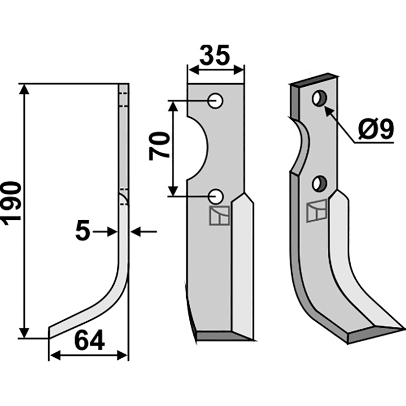 FOR-11L Fräsmesser, linke Ausführung Fort 15485068 Fräsmesser, linke Ausführung IHOF FOR-11L