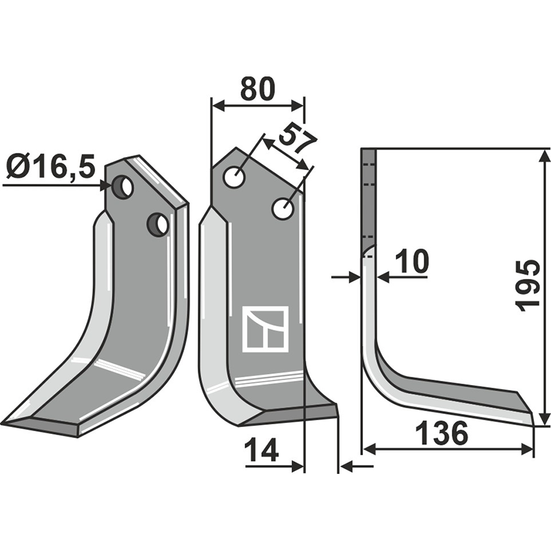 MUR-24R Fräsmesser, rechte Ausführung Muratori 12019601 Fräsmesser, rechte Ausführung IHOF MUR-24R
