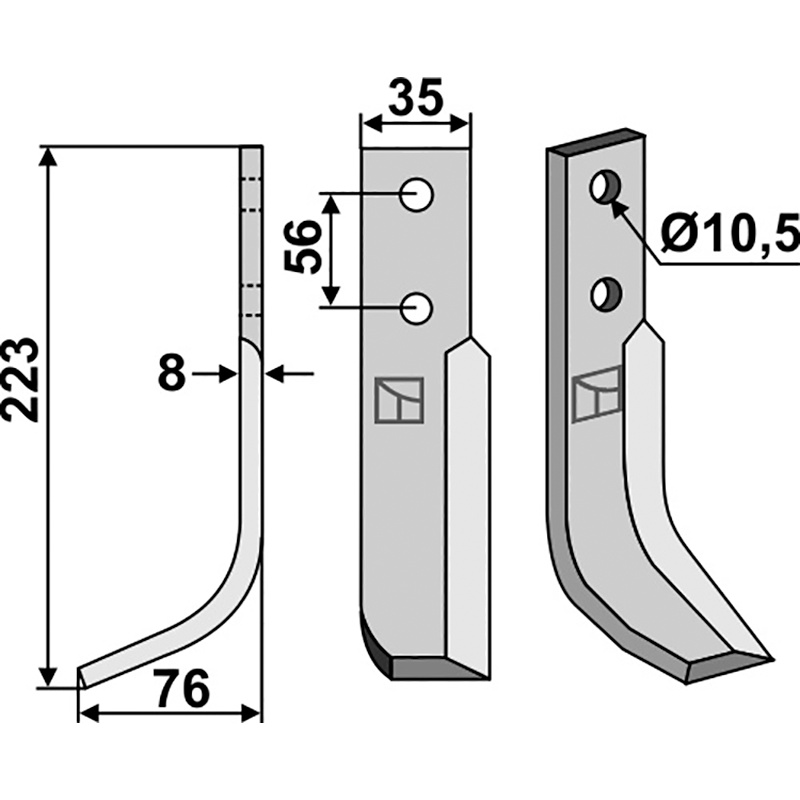 Nibbi Bruno Fräsmesser, linke Ausführung IHOF NIB-02L
