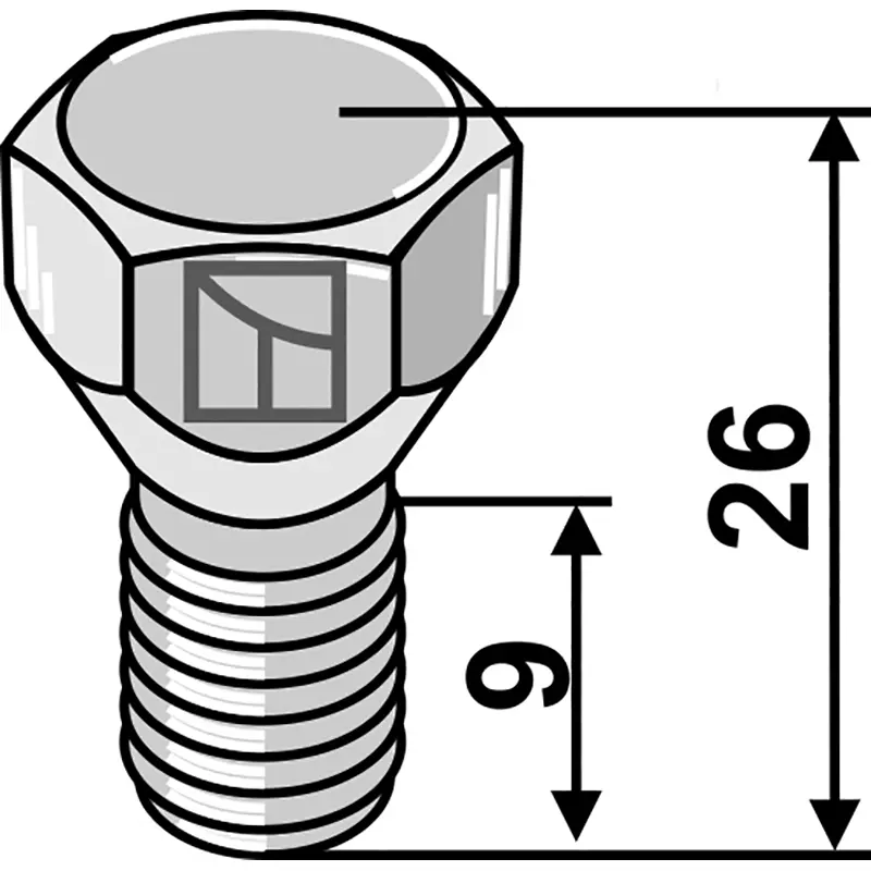 Landwirtschaft Bodenbearbeitung Scheibeneggen Zubehör Schraube M12x1,25 Landwirtschaft Bodenbearbeitung Scheibeneggen Zubehör Schraube M12x1,25
