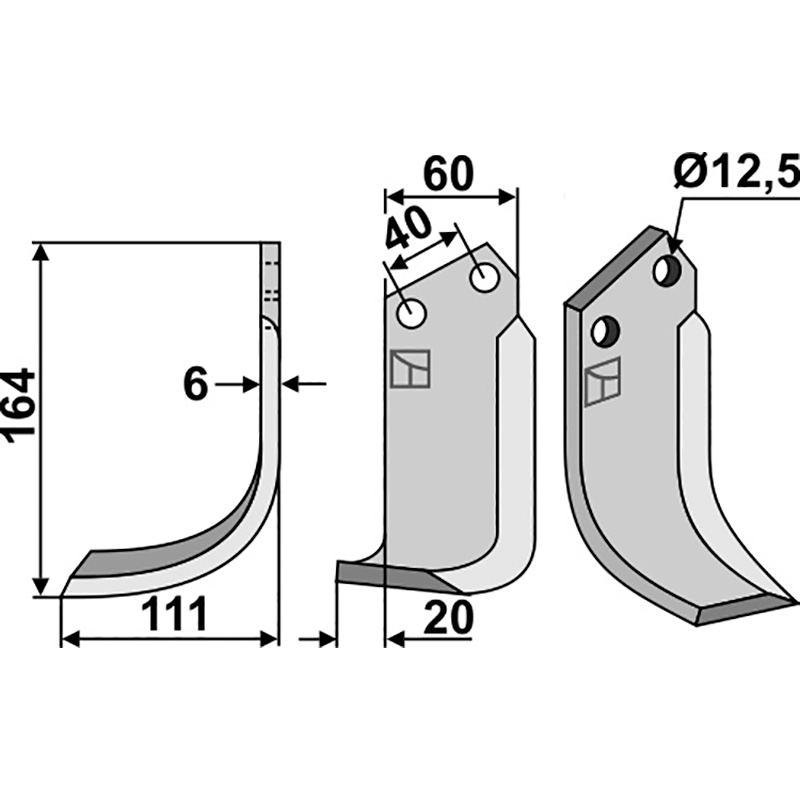 Celli 531 512 Fräsmesser, linke Ausführung IHOF CEL-22L