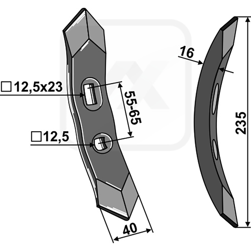 Landwirtschaft Bodenbearbeitung Grubber Schare & Leitbleche Schar ''UniPress'' Simba|Great Plains