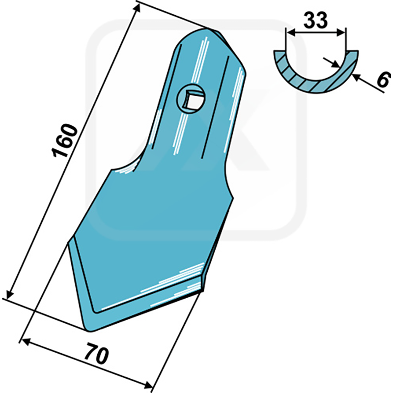 Landwirtschaft Bodenbearbeitung Grubber Schare & Leitbleche Standard-Schar K46 - 6 Grubber Schare & Leitbleche Standard-Schar K46 - 6